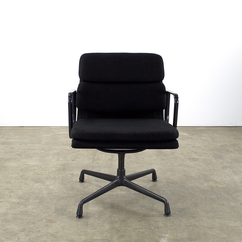 Vitra "EA217" office chair in metal and black fabric, Charles EAMES - 1990s