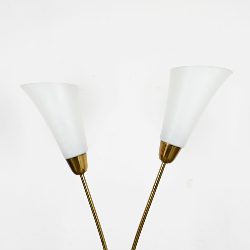 Vintage-Stehlampe mit Glas