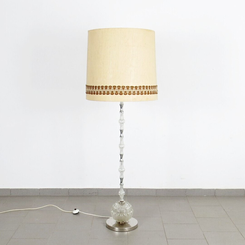 Vintage glass floor lamp