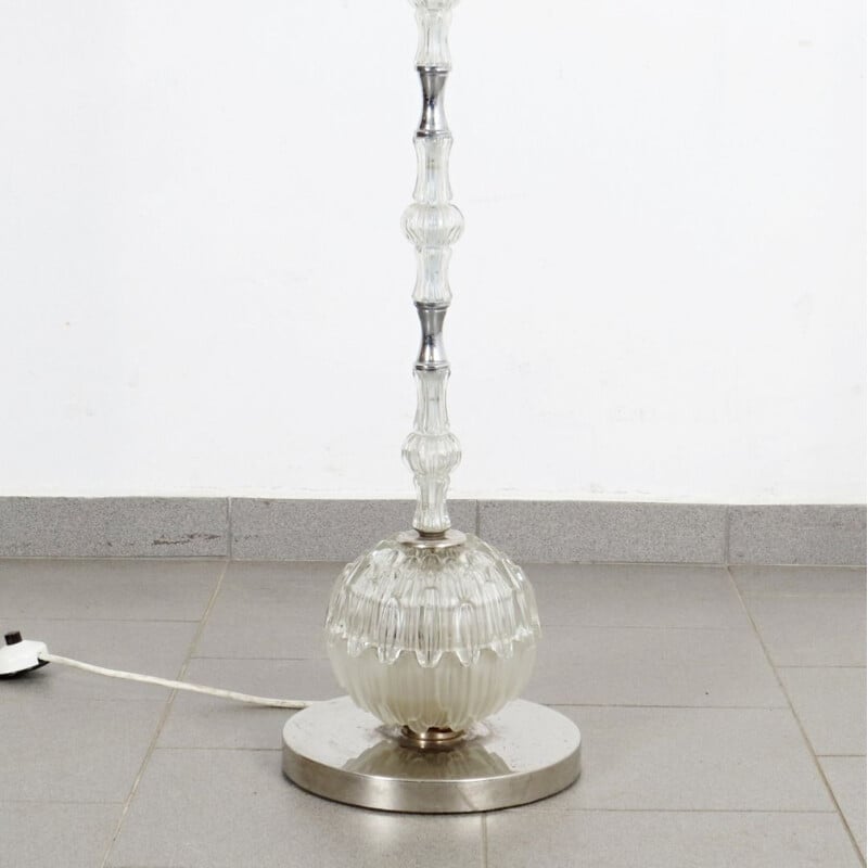 Vintage glass floor lamp