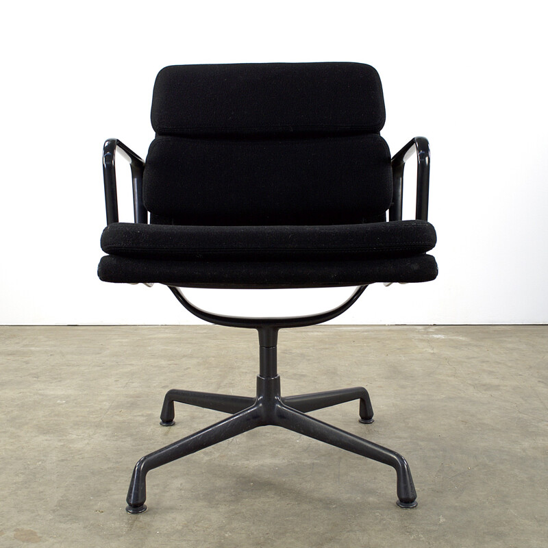 Vitra "EA217" office chair in metal and black fabric, Charles EAMES - 1990s