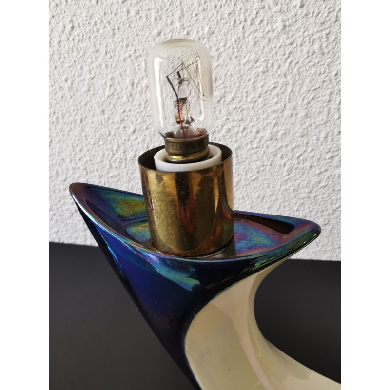 Paire de lampes bougeoir vintage verceram 1972