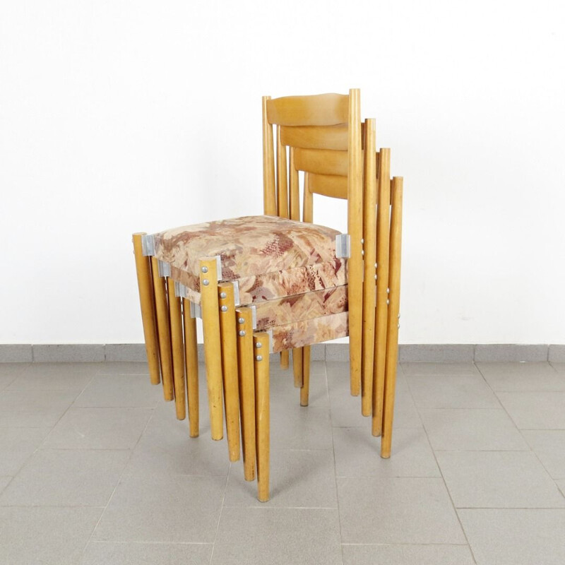 4 vintage chairs by Miroslav Navratil