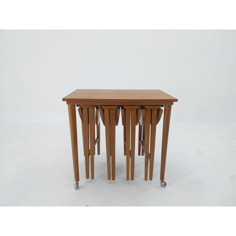 Vintage Hocker und Tisch von Poul Hundevad Dänemark 1960