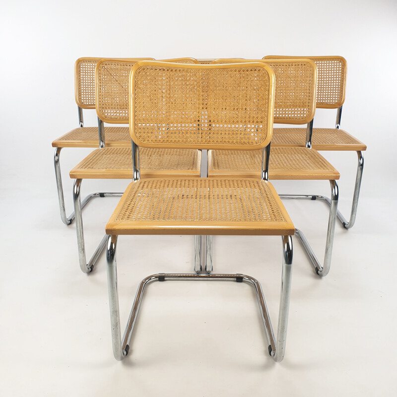 Six Chaises vintage Marcel Breuer B32 Italie