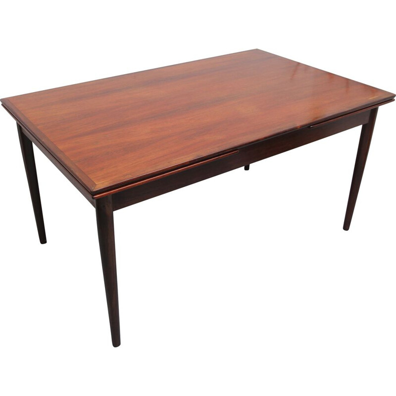 Vintage XL extendable rosewood dining table by Hornslet, Denmark 1960