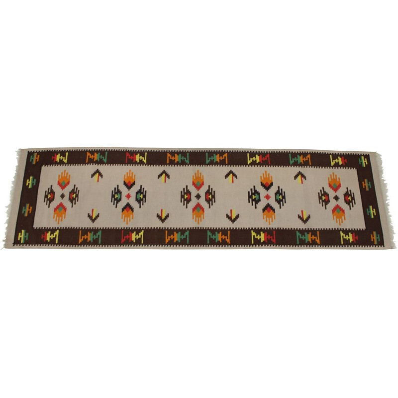 Alfombra Kilim vintage de lana de 1960