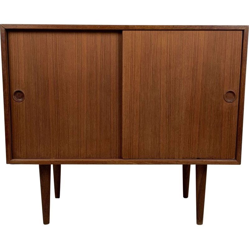 Vintage teak highboard by Kai Kristiansen for FM Møbler, Scandinavian 1960