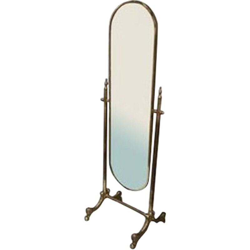 Vintage Bronze Full Length Mirror, 1960s