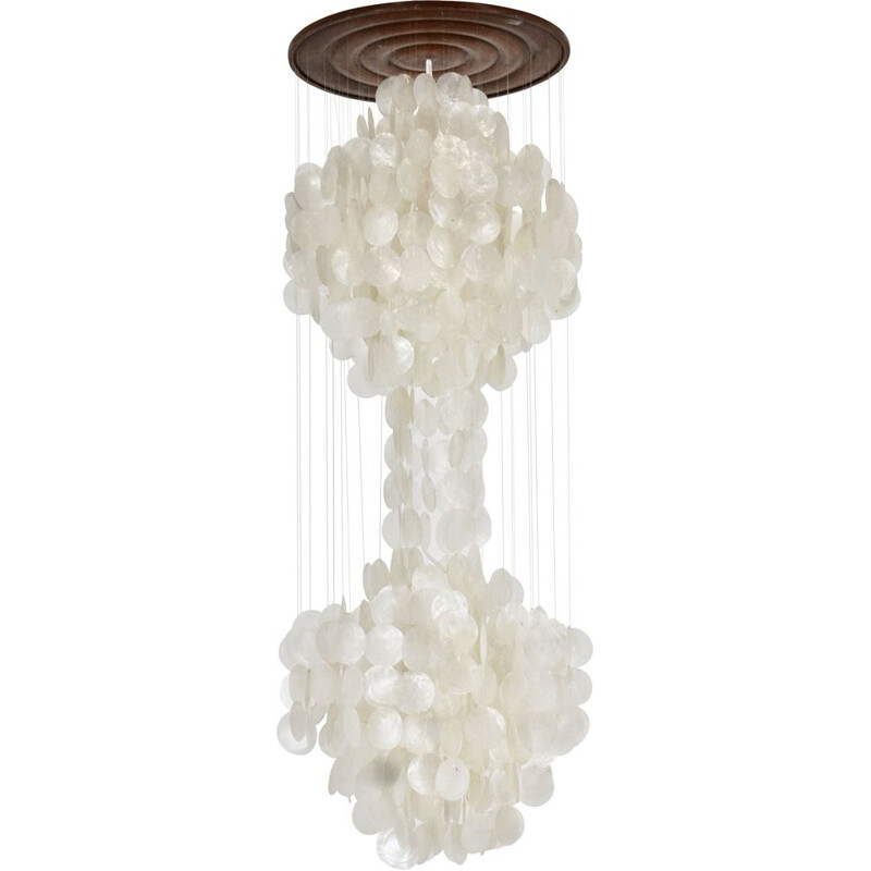 Vintage Pearl Chandelier 1970s