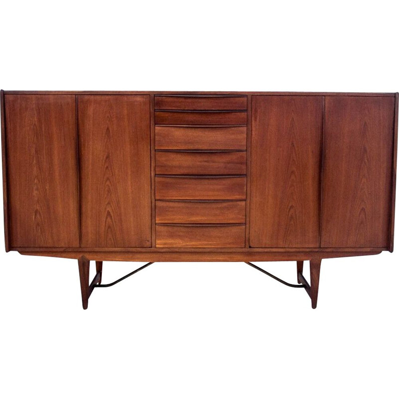 Vintage Teak Highboard, Denmark, 1960s