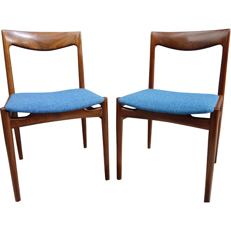 Pair of vintage  dining chairs Palisander Danish 1960s 