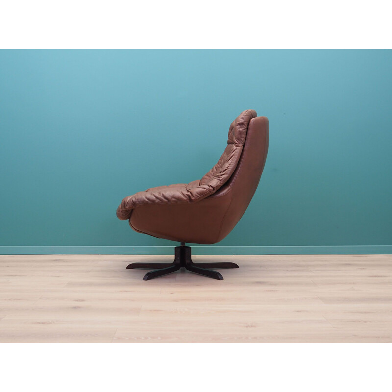 Vintage leather armchair by H.W. Klein Denmark 1960s