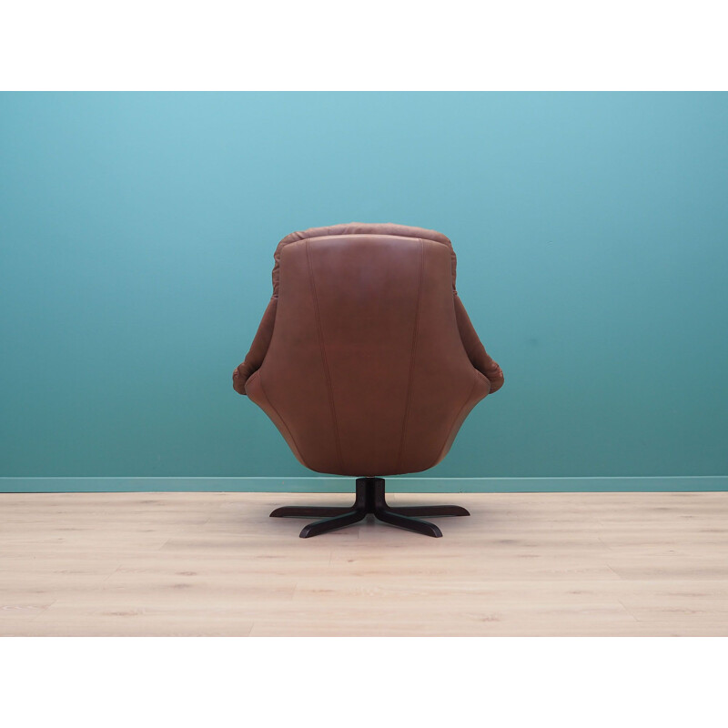 Vintage leather armchair by H.W. Klein Denmark 1960s