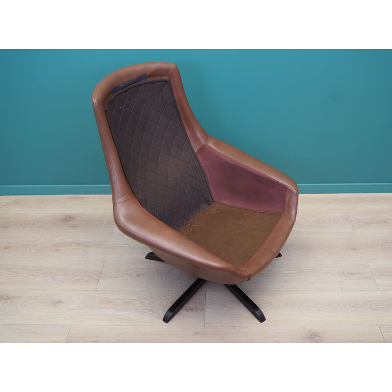 Vintage leather armchair by H.W. Klein Denmark 1960s