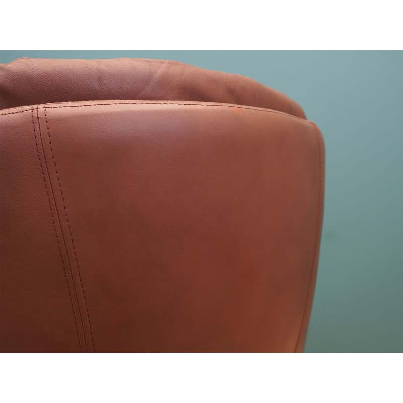 Vintage leather armchair by H.W. Klein Denmark 1960s