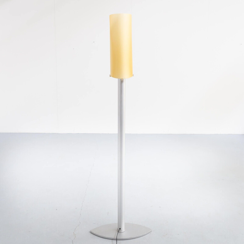 Vintage metal and glass floor lamp by Daniela Puppa 1990s