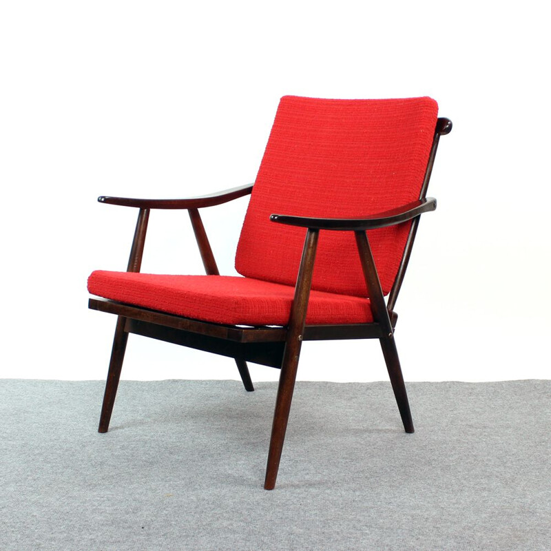 Vintage armchair by Ton Czechoslovakia 1960s