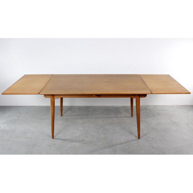 Scandinavian Andreas Tuck "AT312" extendable table in oak, Hans WEGNER - 1960s