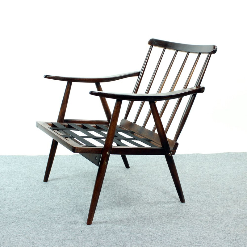 Vintage armchair by Ton Czechoslovakia 1960s