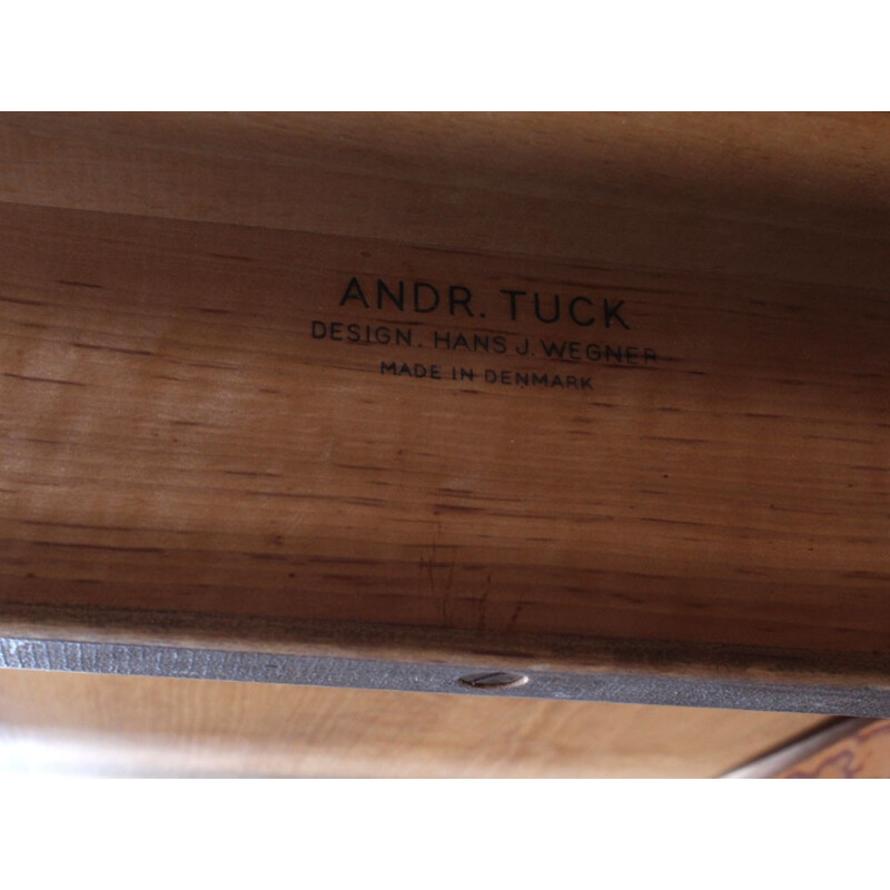 Scandinavian Andreas Tuck "AT312" extendable table in oak, Hans WEGNER - 1960s