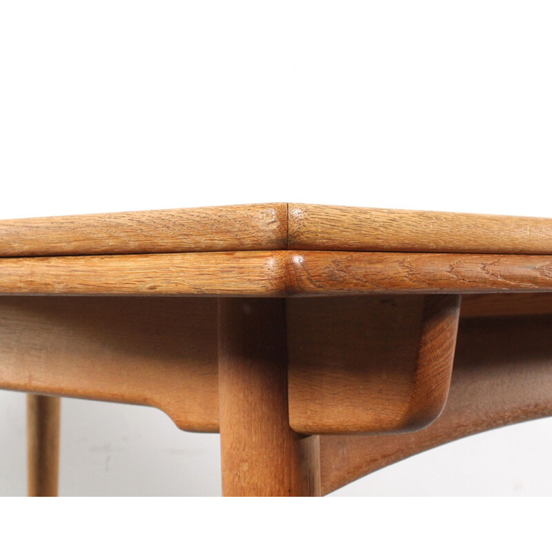 Scandinavian Andreas Tuck "AT312" extendable table in oak, Hans WEGNER - 1960s