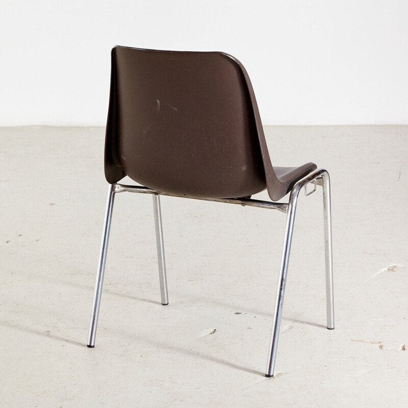 Vintage plastic side chair by Helmut Starke 1970s