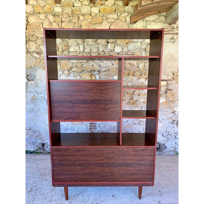 Vintage rosewood wall unit by Schreiber 1960