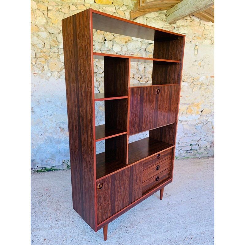 Vintage rosewood wall unit by Schreiber 1960