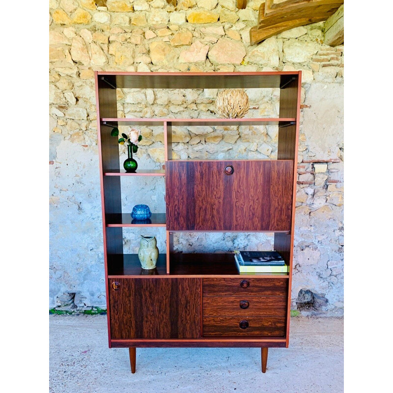 Vintage rosewood wall unit by Schreiber 1960