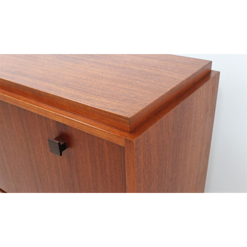 Vintage teak compact wardrobe Italy 1950s