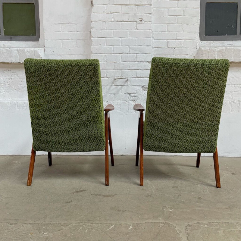 Pair of vintage armchairs by J.Smidek 1960s