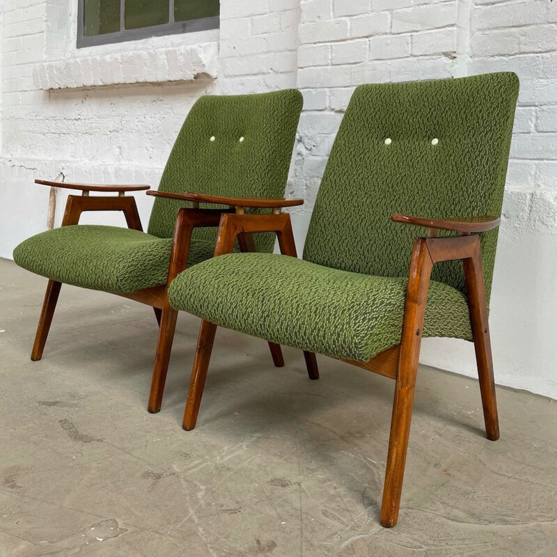 Pair of vintage armchairs by J.Smidek 1960s