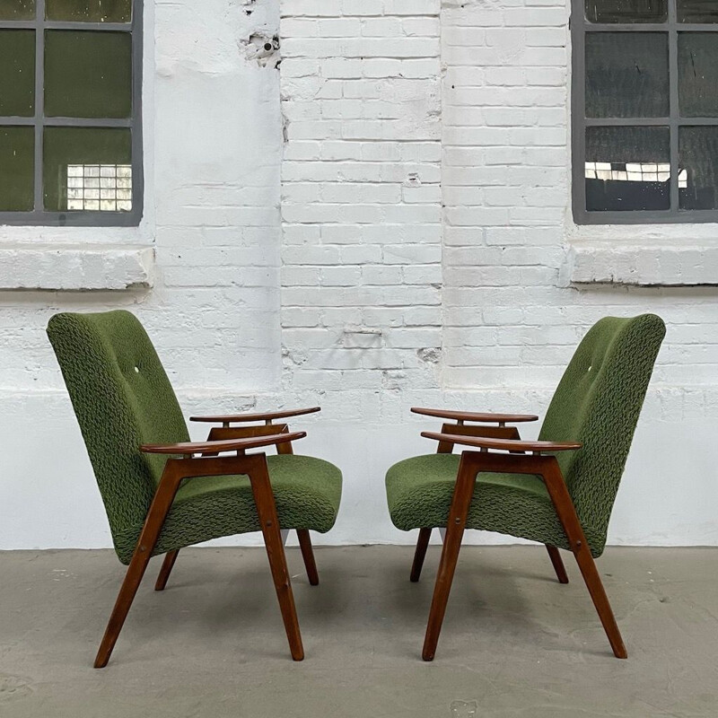 Pair of vintage armchairs by J.Smidek 1960s