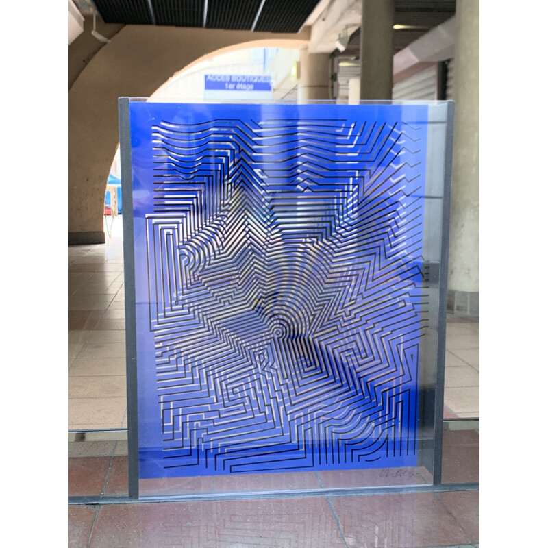 Vintage sculpture by Vasarely 1975s
