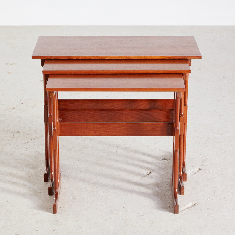 Vintage teak nesting tables from CFC Silkeborg 1960