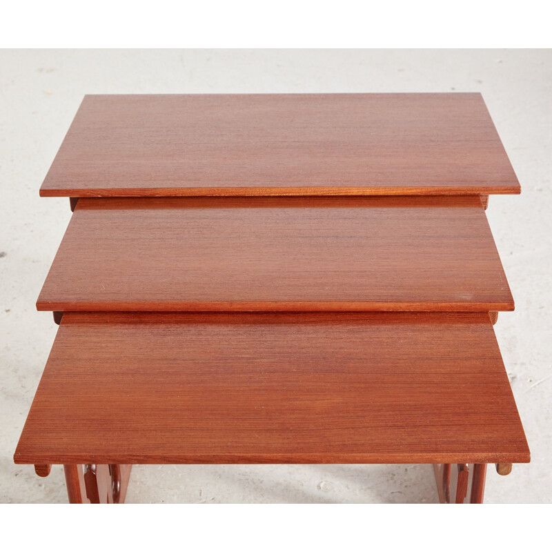 Vintage teak nesting tables from CFC Silkeborg 1960