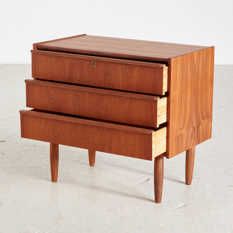 Vintage Small teak chest of drawers Denmark 1960s