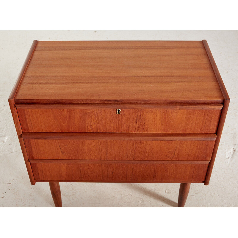 Vintage Small teak chest of drawers Denmark 1960s