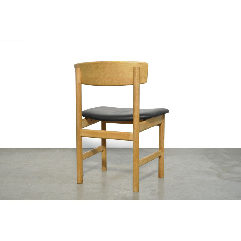 Pair of 6 vintage oak chairs 3236 by Børge Mogensen Denmark 1956s