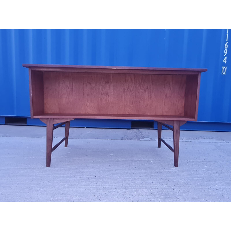 Vintage teak free standing desk Denmark 1960s