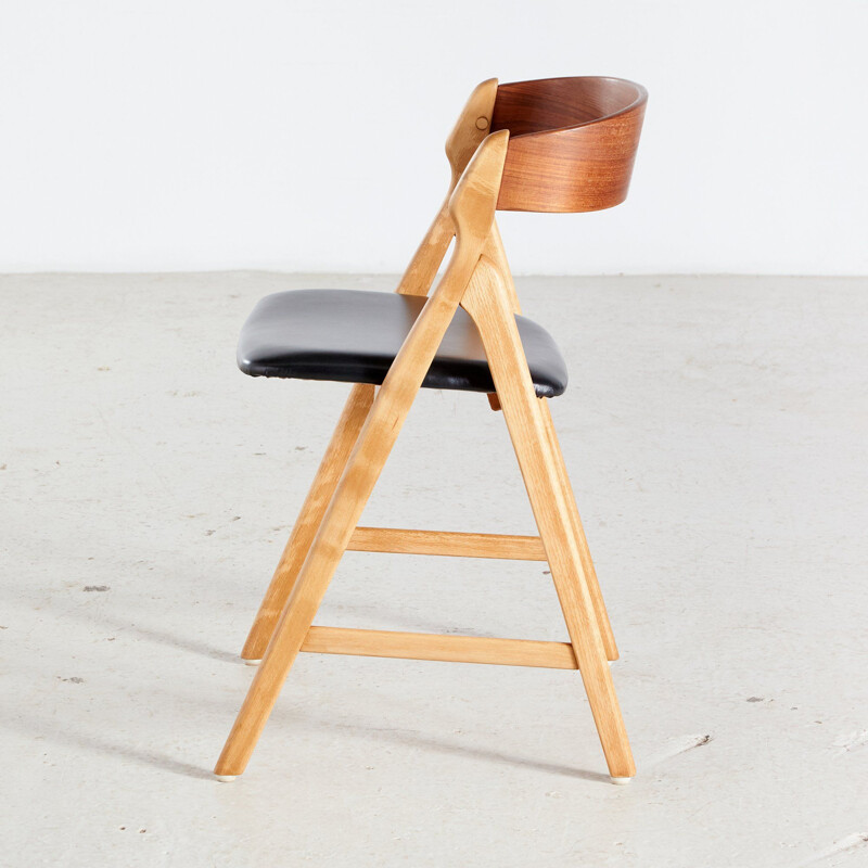 Vintage Danish teak chair model 71 by Henning Kjærnulf 1960s