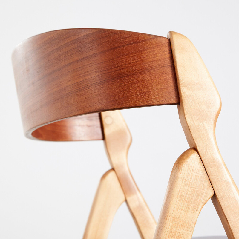 Vintage Danish teak chair model 71 by Henning Kjærnulf 1960s