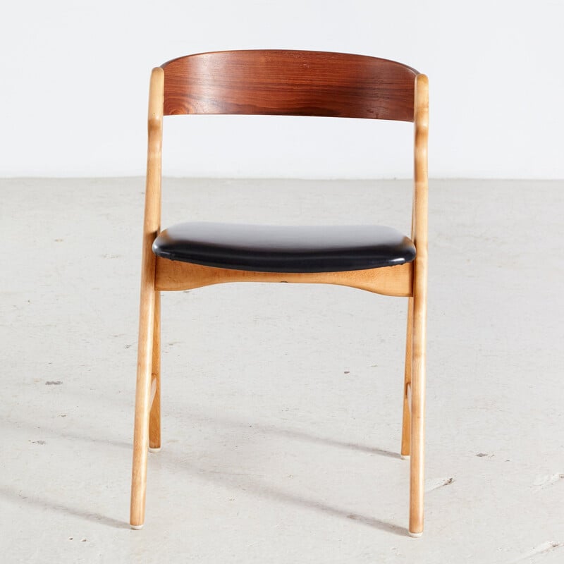 Vintage Danish teak chair model 71 by Henning Kjærnulf 1960s