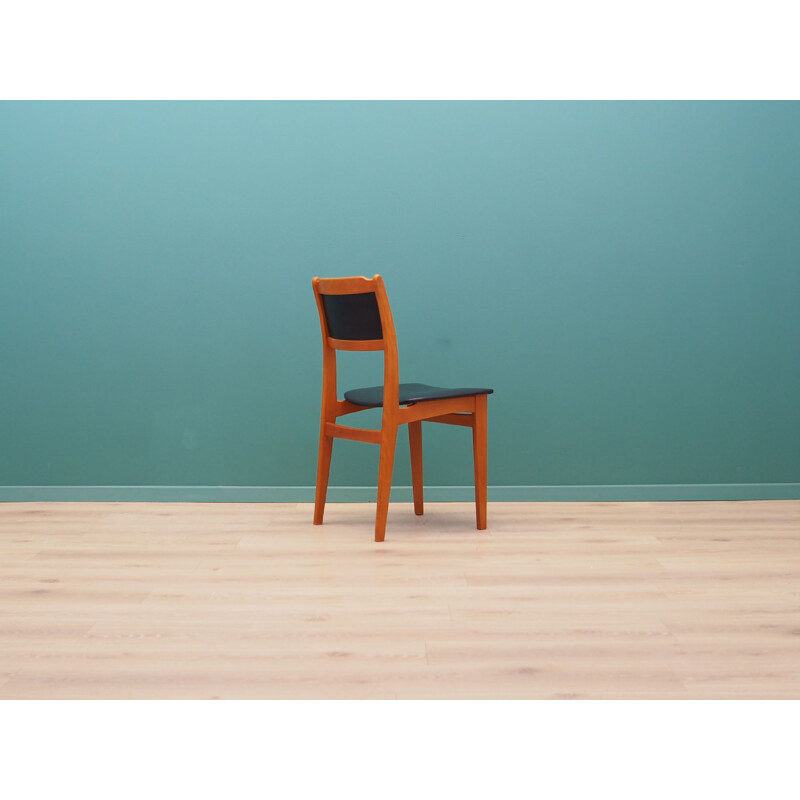 Conjunto de 4 cadeiras de madeira de faia vintage, Dinamarca 1970
