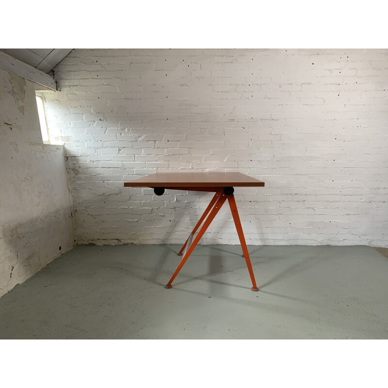 Vintage desk original red colour Friso Kramer and Wim Rietveld 1950s