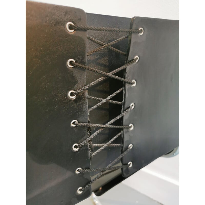 Silla vintage de tubo de acero cromado de Marcel Breuer
