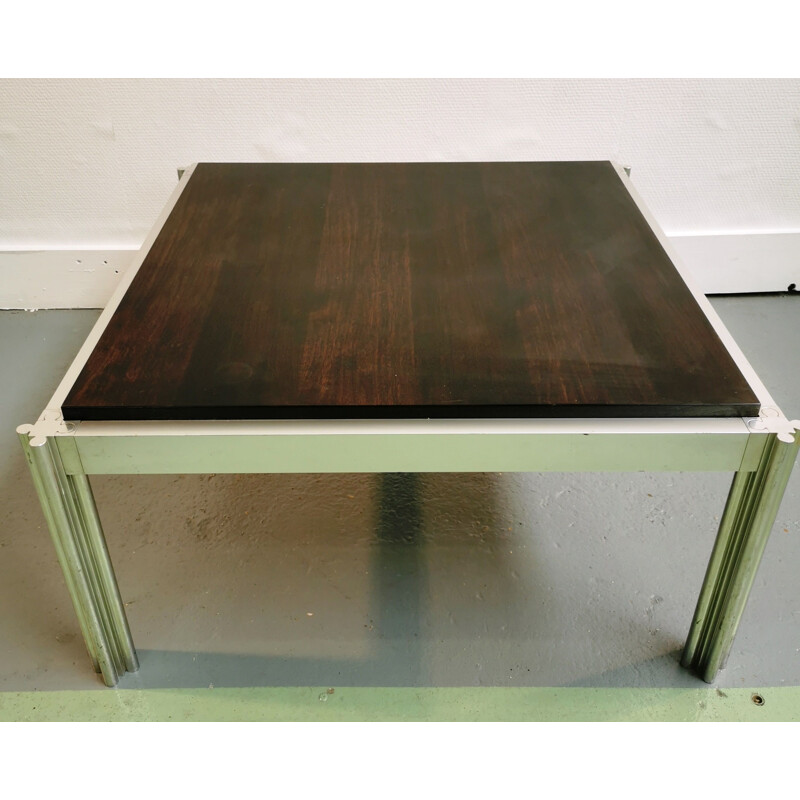 Table basse vintage  carrée par  George Ciancimino 1970