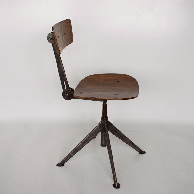 Vintage swivel workshop chair by Odelberg OLSON Sweden 1954