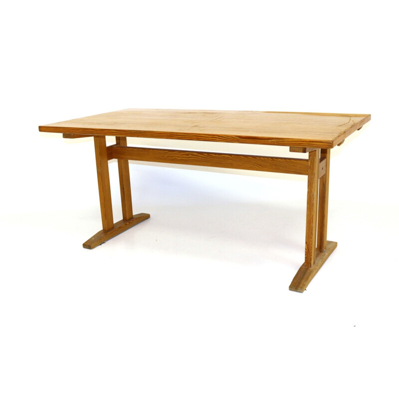 Vintage pine table Sweden 1960s